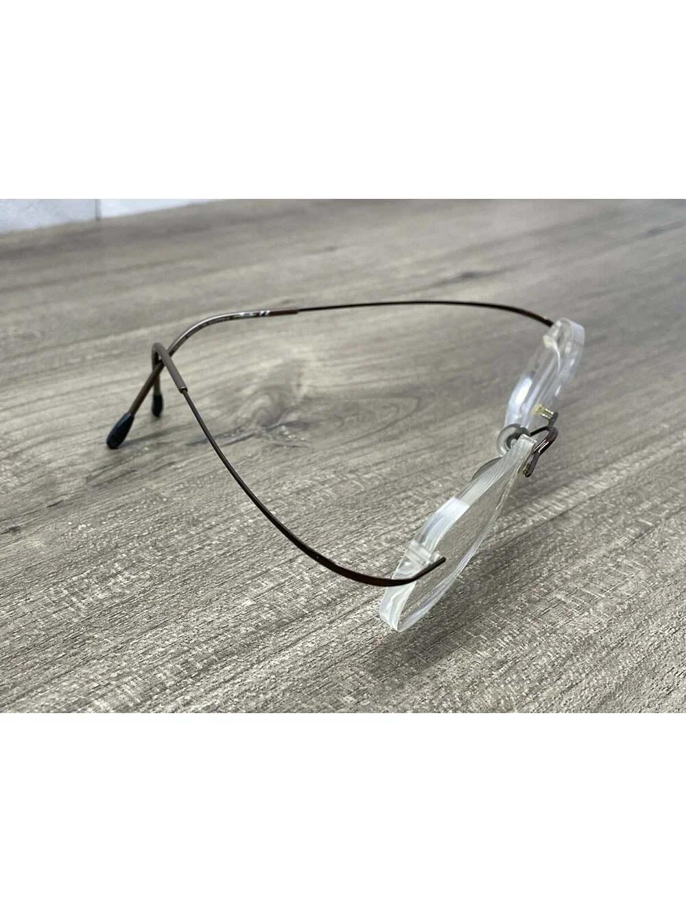 Silhouette M7395 /40 6062 Titanium Brown Rimless Eyeglasses Frames 21[]50